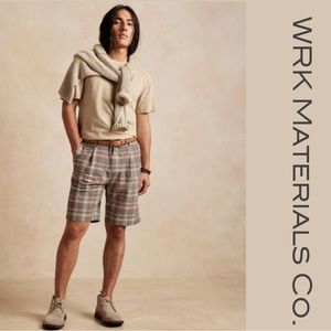 WRK Materials Co. Signature Madras Plaid Tristen Bermuda Shorts